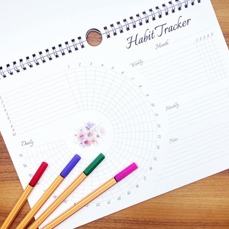 HADIGU Habit Tracker  Habit Tracker Journal  Habit Tracker Calendar  Spiral Bound and Hanger. - Image 5